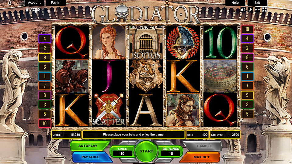 gladiator platin gaming slot